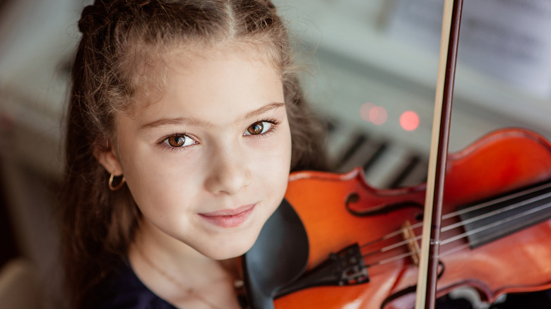 Child playing violin