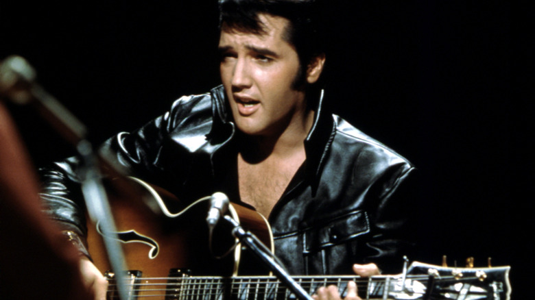 Elvis performing