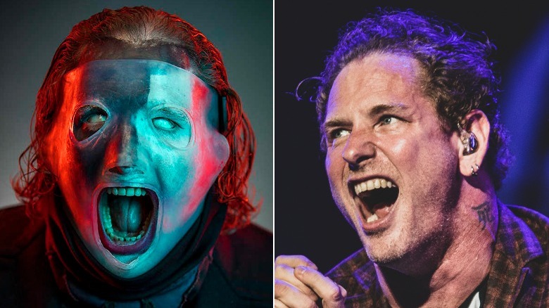 Corey Taylor with and without mask