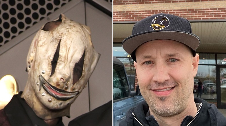 Michael Pfaff with and without mask