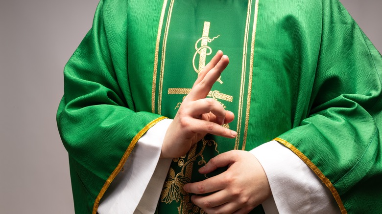 a priest's hands