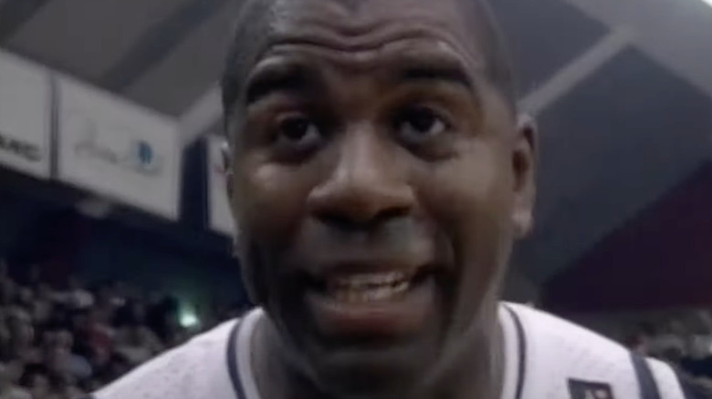 Magic Johnson playing in Sweden  in 2000