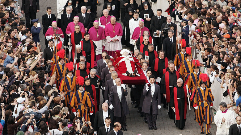 John Paul II's body carried procession through crowd 