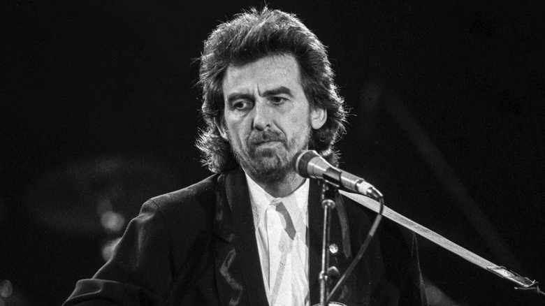 George Harrison performing in 1987