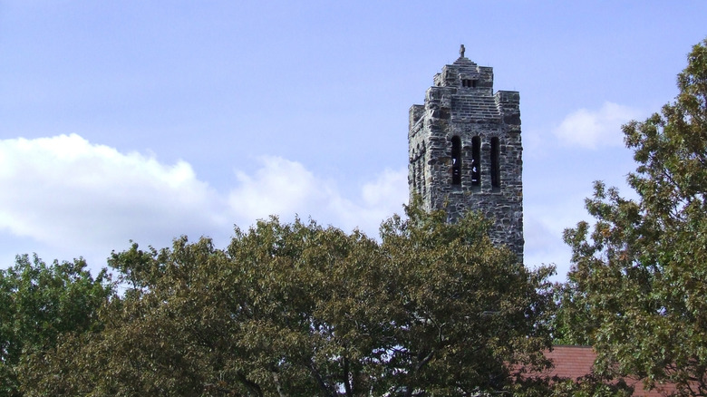 Goddard Chapel Tufts University with trees