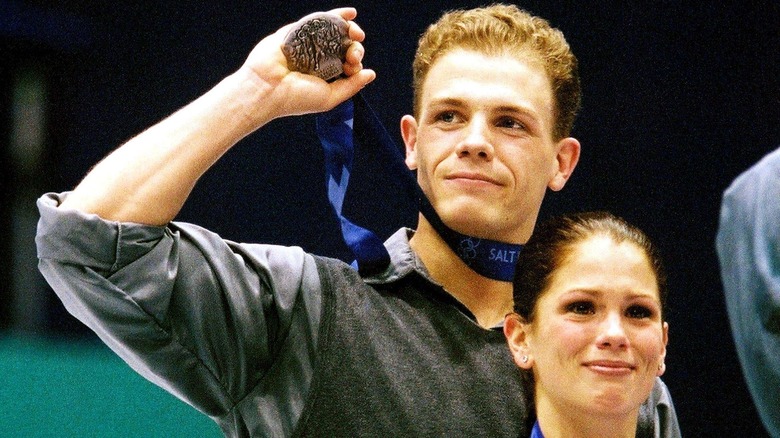 Salé and Pelletier on the podium