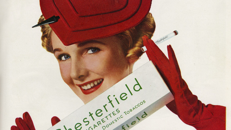 an ad for chesterfield cigarettes