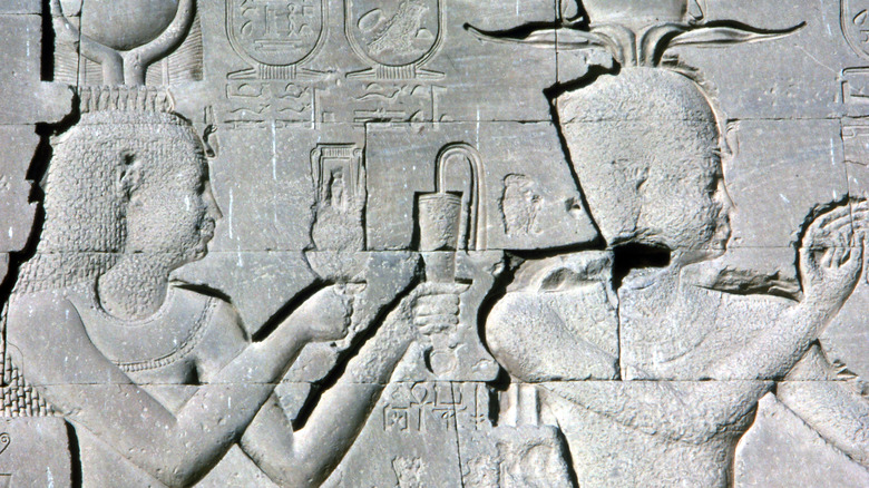 hieroglyph of Cleopatra and Caesarion