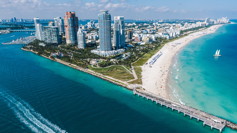 miami beach florida aerial view