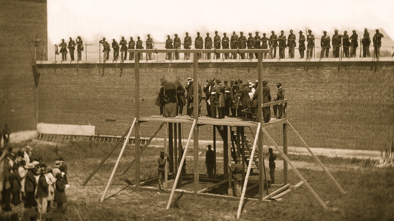 Booth's co-conspirators prepare to be hung