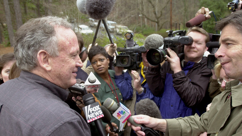 John Ramsey talking to media