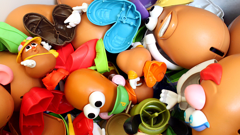 Mr, Potato Head toys scattered