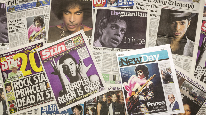 newspapers with Prince obits