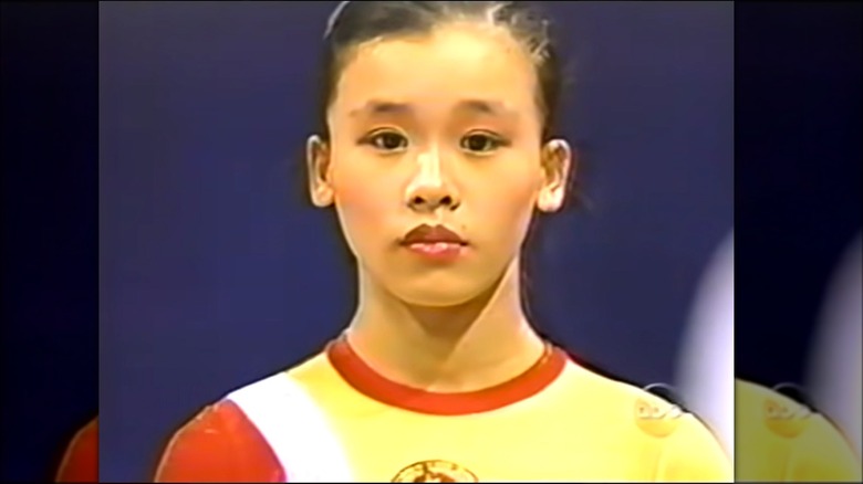 San Lang in gymnastic outfit