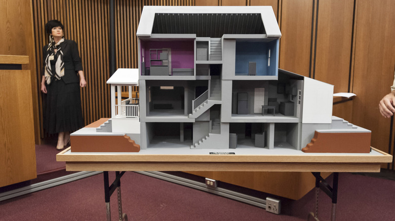 model of the Aerial casto home in court on table