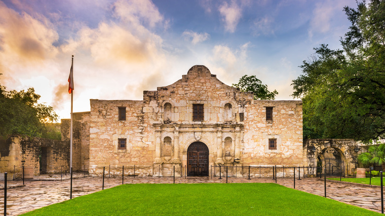 Front view of Alamo church