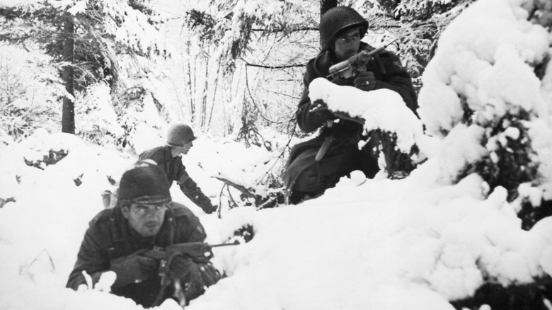 American riflemen taking aim