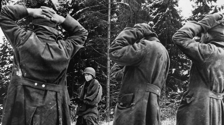 German POWs held at gunpoint