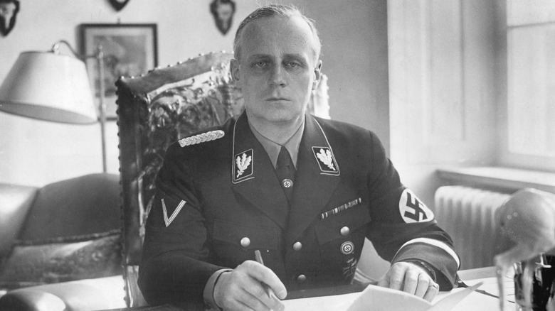 Ribbentrop works at desk