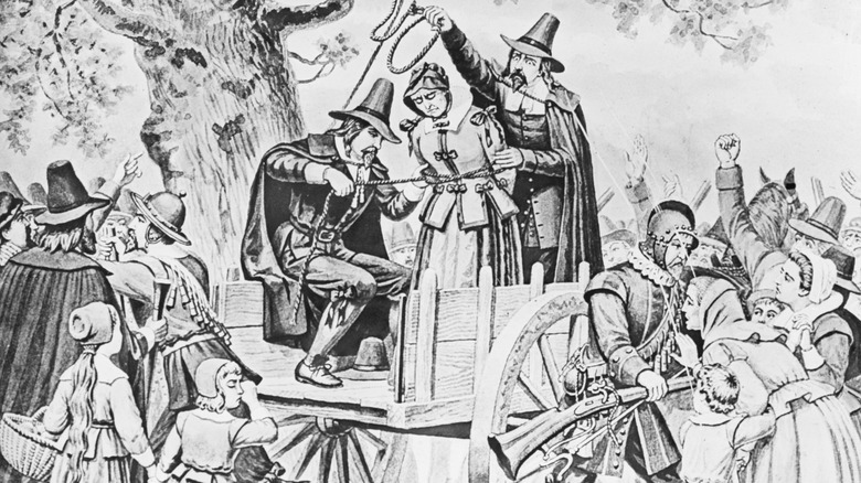 Hanging of Salem witch trial victim