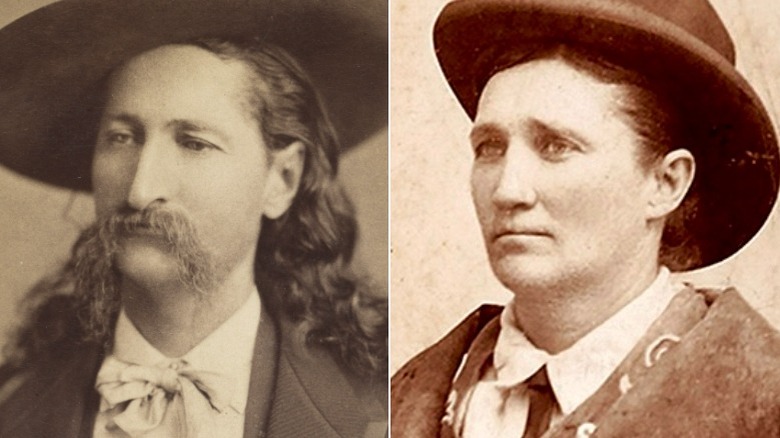 Wild Bill Hickok and Calamity Jane in hats