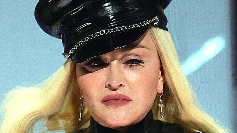 Madonna black hat