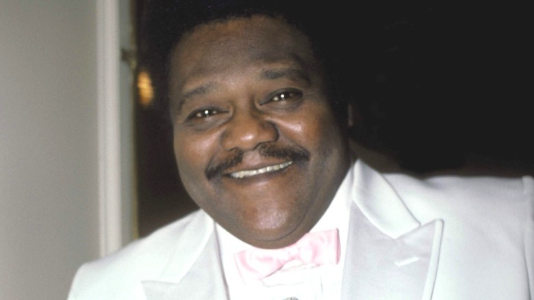 Fats Domino white suit smiling