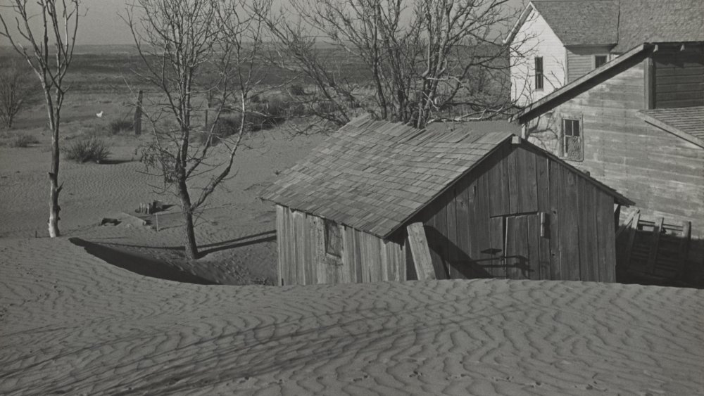 Kansas farm stricken by the dust bowl.