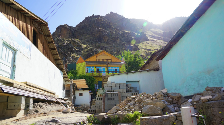 Tajik village in mountain valley