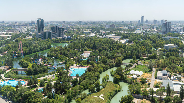 aerial view of Tashkent, capitol of Uzbekistan