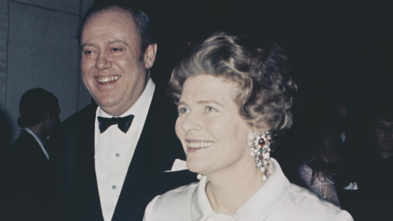 Mary Soames and her husband smile