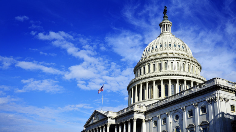 U.S. Capitol Building under blue sky