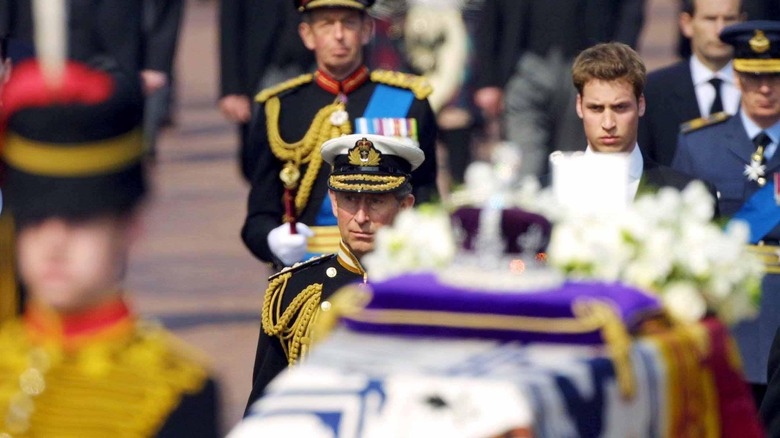 Queen Mother's procession in 2002 