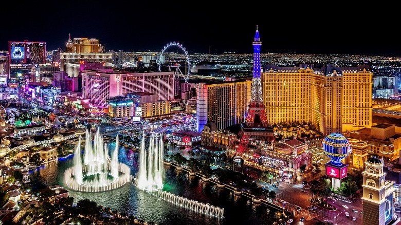 Las Vegas strip at night