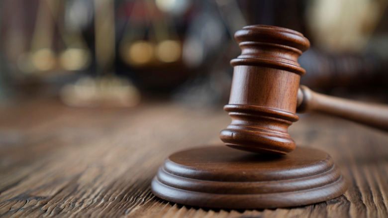 Judge gavel in courtroom