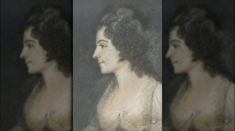 Portrait of Elizabeth Schuyler Hamilton seated in profile with her head turned to the left, 1795, James Sharples