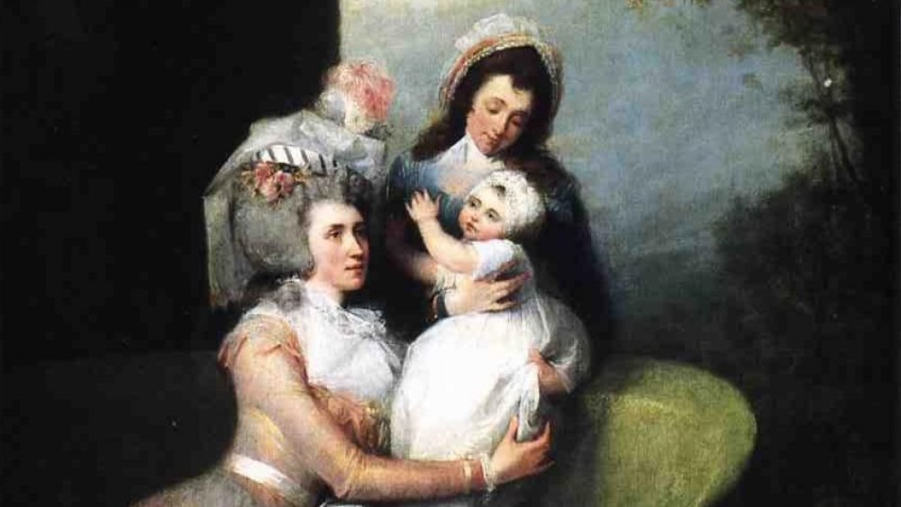  Portrait of Mrs. John Barker Church (Angelica Schuyler), Son Philip, and Servant