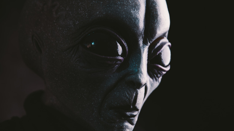 Gray alien with black eyes