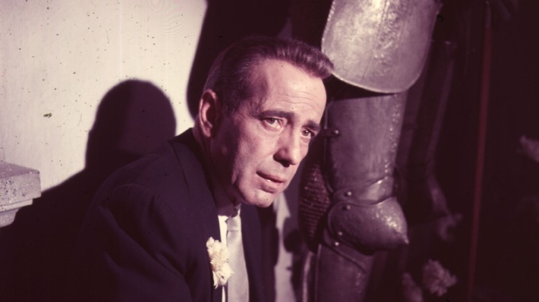 Bogart frowning in a rare color photo