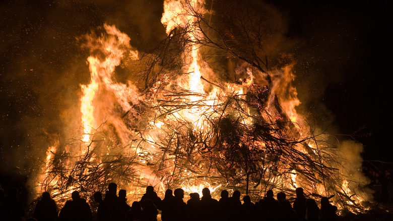 Modern Easter bonfire