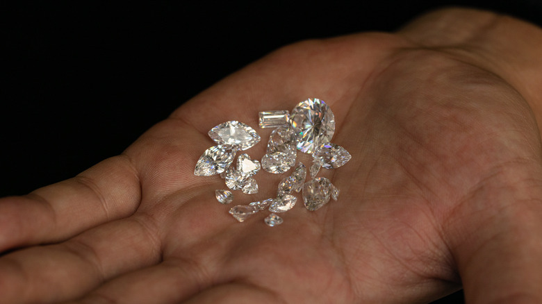 Handful of diamonds