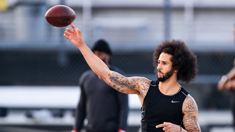 Kaepernick at a 2019 workout 