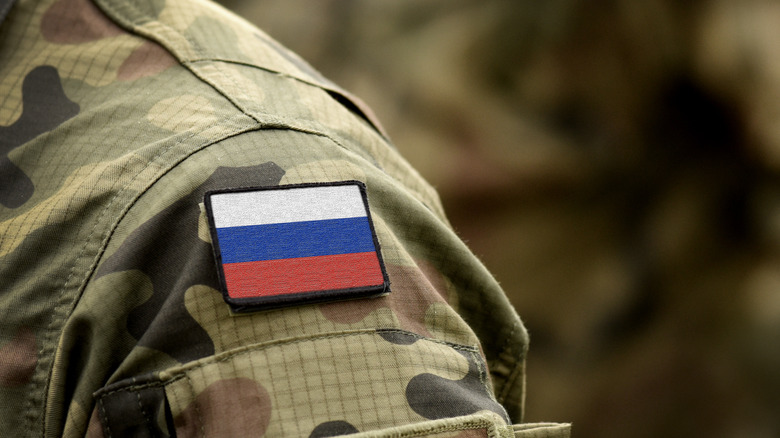 Russian insignia on infantry sleeve