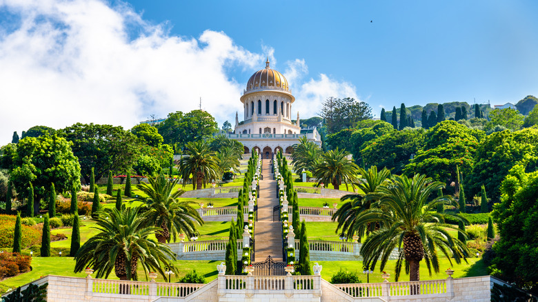 the Baba monument gardens Israel