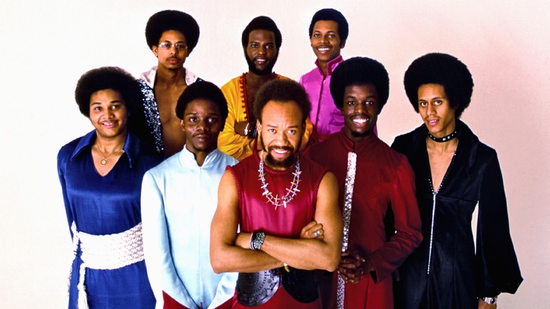 Earth, Wind & Fire pose for band photo