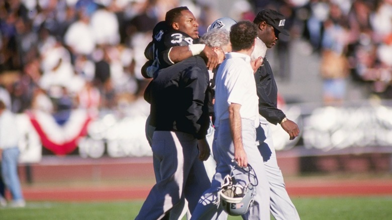 Bo Jackson helped off the field