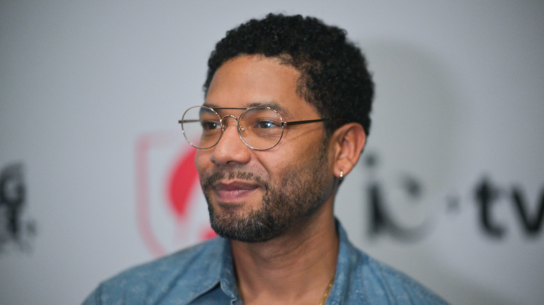 Jussie Smollett in glasses