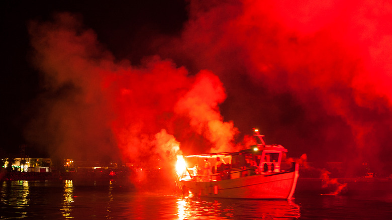 Burning of Judas in Greece