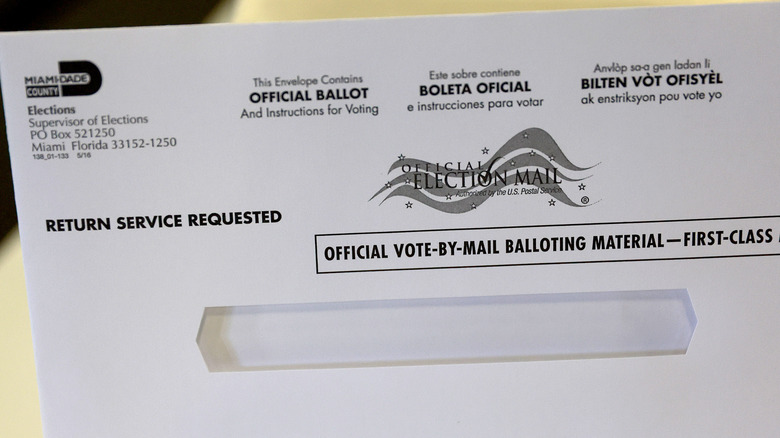 Official ballot envelope