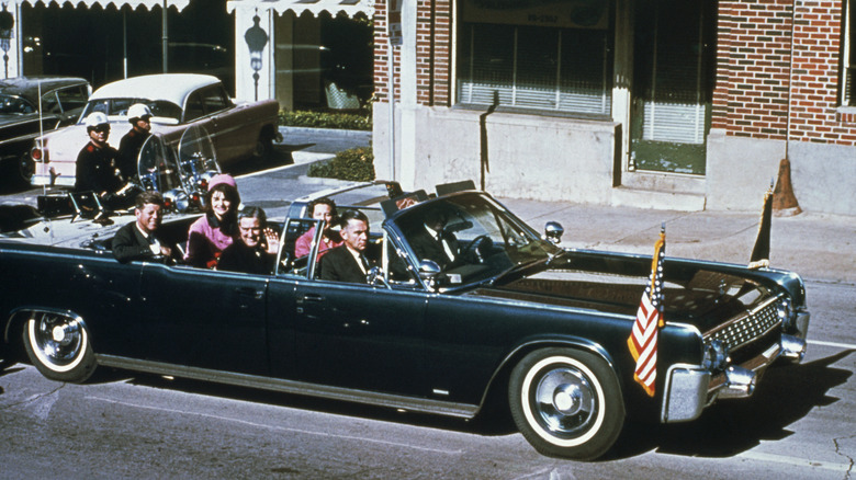 JFK in limousine in Dallas